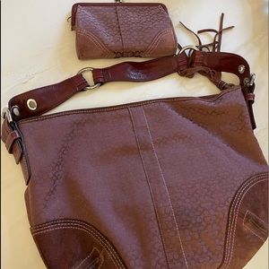 Coach purse with matching wallet